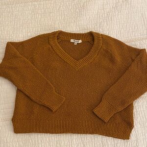 Madewell Mustard V-Neck Sweater